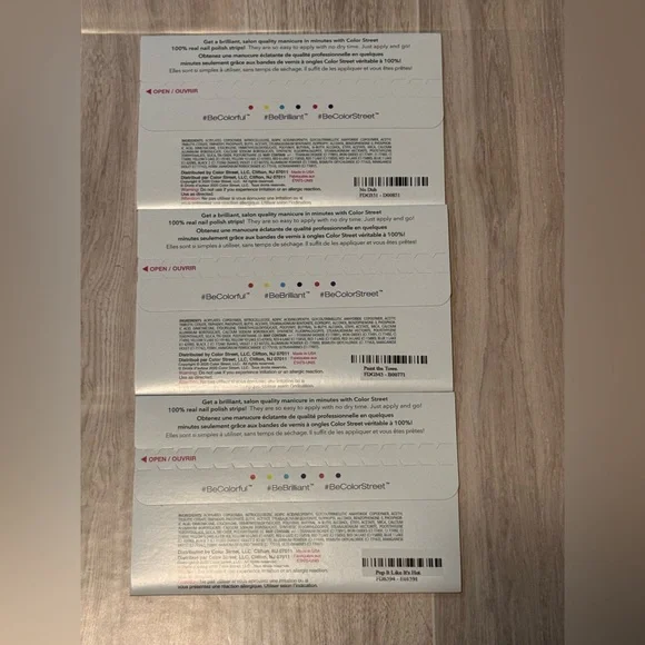 Color Street Nails - No Duh- Paint The Town- Pop it Like It’s Hot - 3 Full Sets - Picture 2 of 2